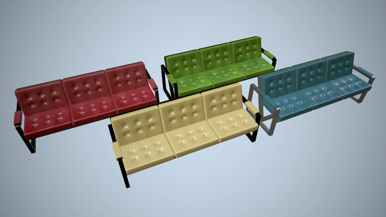 lounge sofa 3D Model .c4d .max .obj .3ds .fbx .stl .blend