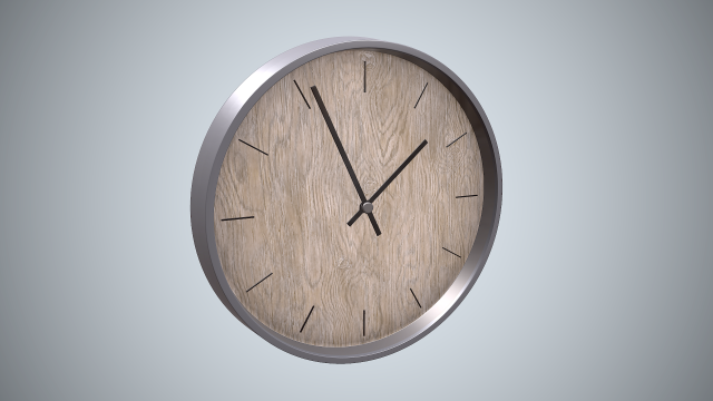 wall clock 3Dモデル .c4d .max .obj .3ds .fbx .stl .blend 