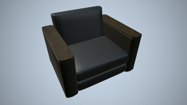 leather chair 3D Model .c4d .max .obj .3ds .fbx .stl .blend 
