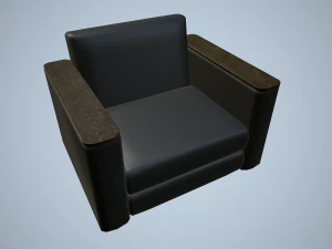 chaise en cuir Modèle 3D