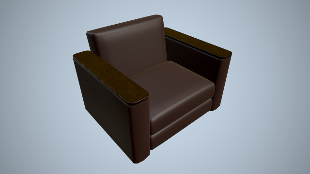 leather chair 3D Model .c4d .max .obj .3ds .fbx .stl .blend