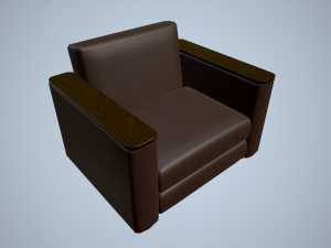 leather chair 3D मॉडल