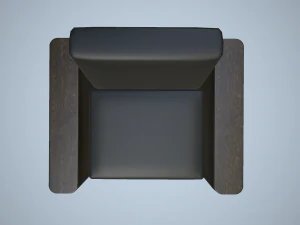 leather sofa and chair 3D Model