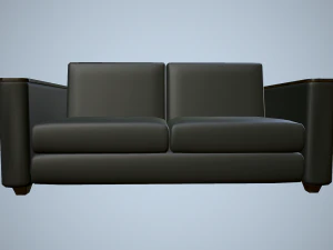 leather sofa and chair 3D Model