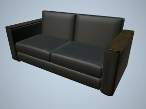 leather sofa and chair 3D Model