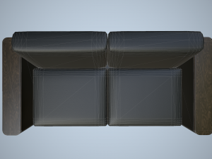 leather sofa and chair 3D Model