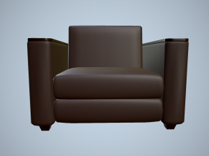 leather sofa and chair 3Dモデル