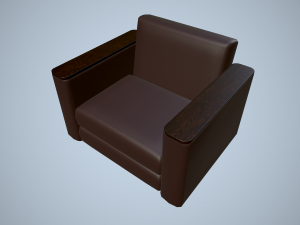 leather sofa and chair 3Dモデル