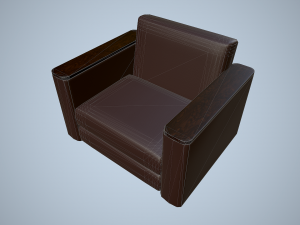 leather sofa and chair 3Dモデル