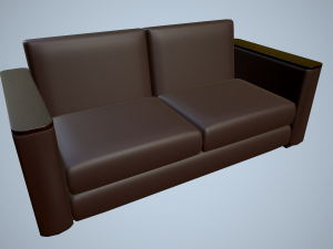 leather sofa and chair 3Dモデル