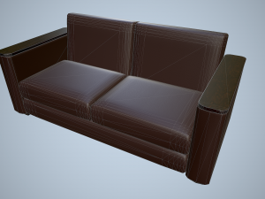 leather sofa and chair 3Dモデル