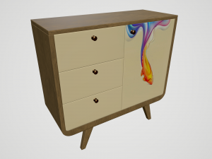 cabinet with print 3D Model