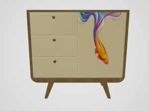 cabinet with print 3D Model