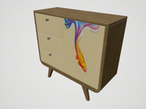 cabinet with print 3D Model