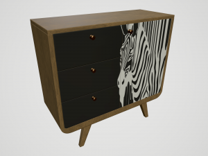 cabinet with print 3D Model