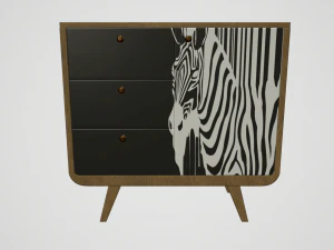 cabinet with print 3D Model