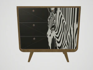 cabinet with print 3D Model