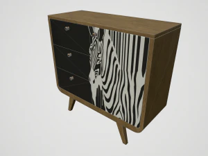 cabinet with print 3D Model