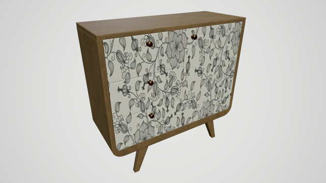 cabinet with print Model 3D .c4d .max .obj .3ds .fbx .stl .blend 