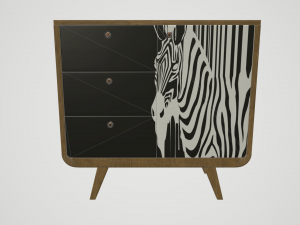 cabinets with prints Model 3D