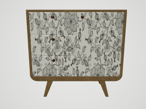 cabinets with prints Model 3D