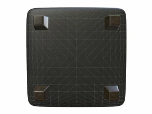 leather pouf sofa 3D Model