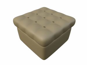 leather pouf sofa Modèle 3D