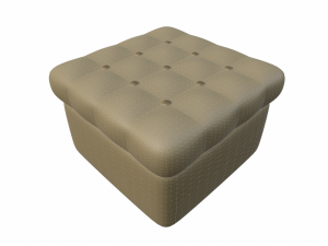 leather pouf sofa Modelo 3D