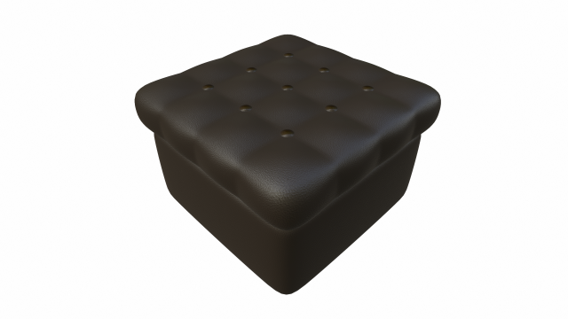 leather pouf sofa Model 3D .c4d .max .obj .3ds .fbx .stl .blend 