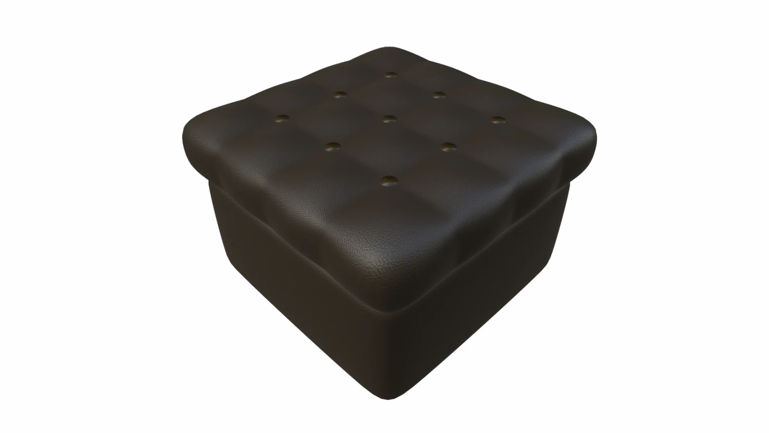 leather pouf sofa 3D Model .c4d .max .obj .3ds .fbx .stl .blend