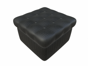 leather pouf sofa pack Modèle 3D