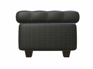 leather pouf sofa pack Modèle 3D