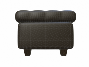 leather pouf sofa pack Modèle 3D