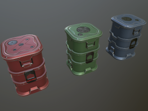 sci-fi barrels 3D Model