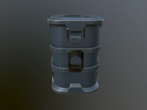 sci-fi barrels 3D 모델