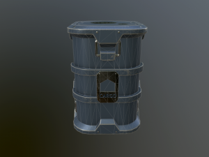 sci-fi barrels 3D 모델