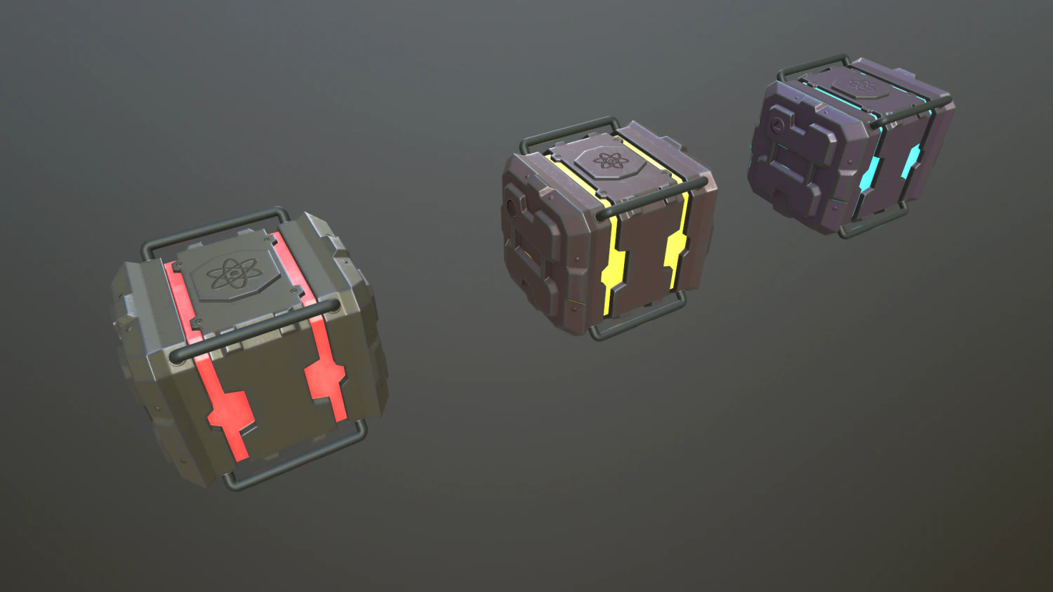 sci-fi boxs 3D Model .c4d .max .obj .3ds .fbx .stl .blend 