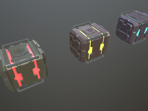 sci-fi boxs Modèle 3D