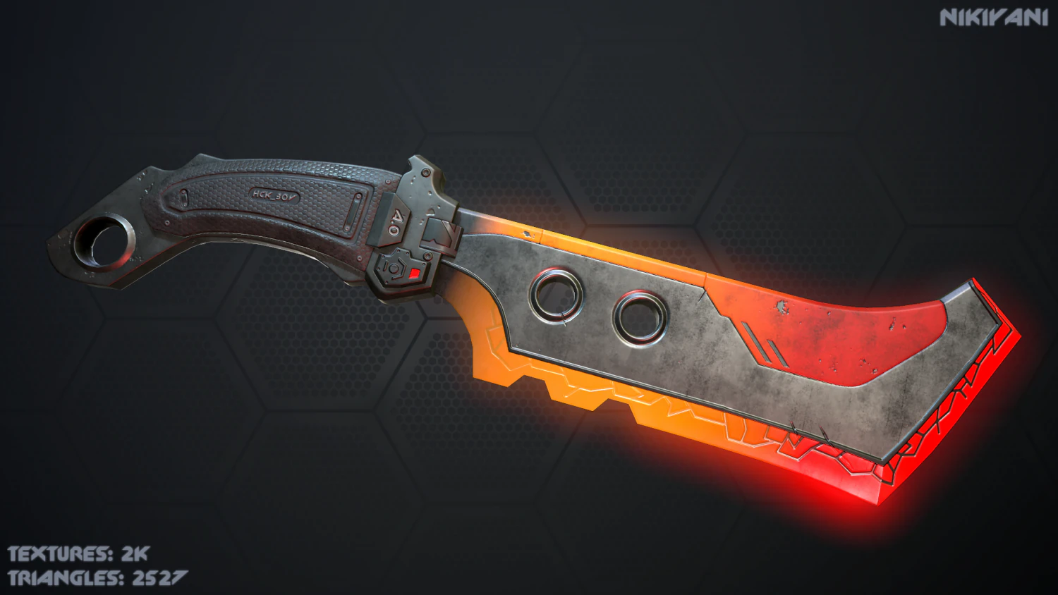 sci-fi knife 3D Model .c4d .max .obj .3ds .fbx .stl .blend 
