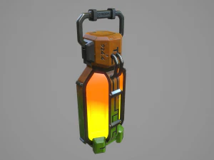 Science-Fiction-Energiebatterie 3D Modell