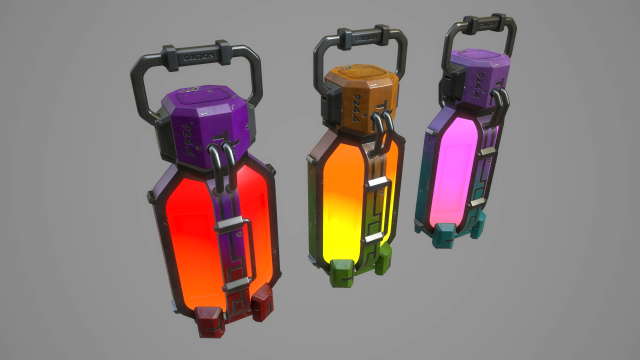 sci-fi energy batteries 3D Modell .c4d .max .obj .3ds .fbx .stl .blend