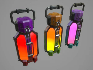 batterie energetiche fantascientifiche Modello 3D