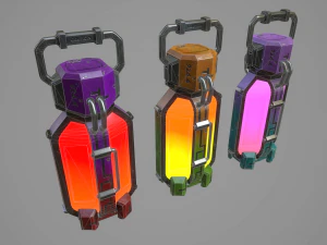 sci-fi energy batteries 3D Model