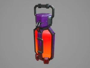 sci-fi energy batteries 3D Model