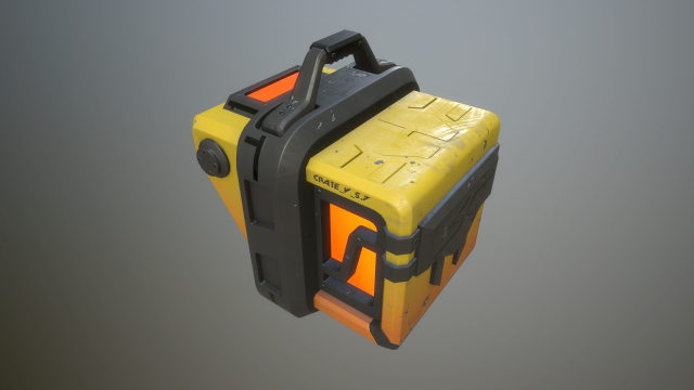 sci-fi crate Model 3D .c4d .max .obj .3ds .fbx .stl .blend 
