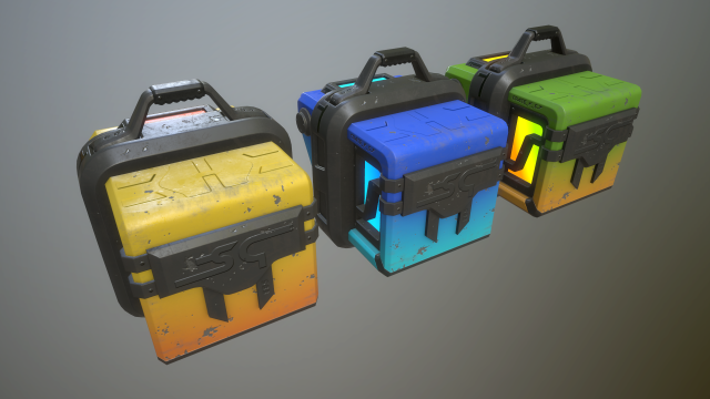 sci-fi crates 3D Модель .c4d .max .obj .3ds .fbx .stl .blend