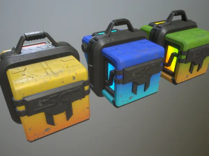 विज्ञान कथा बक्से 3D मॉडल