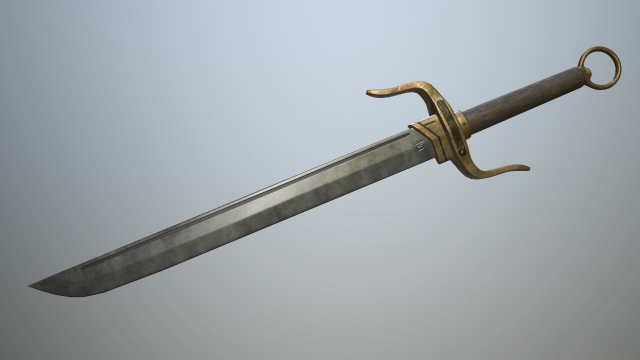 chinese sword Modelo 3D .c4d .max .obj .3ds .fbx .stl .blend 