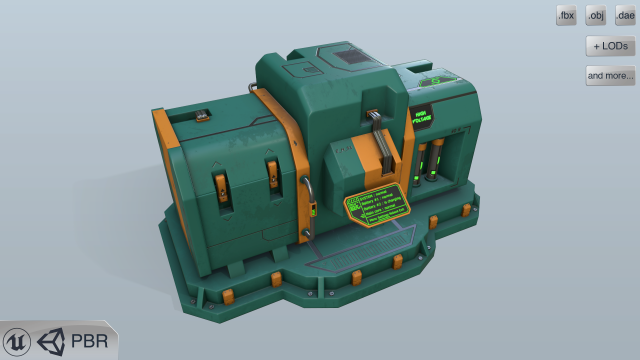 sci-fi energy node 3D Model .c4d .max .obj .3ds .fbx .stl .blend 