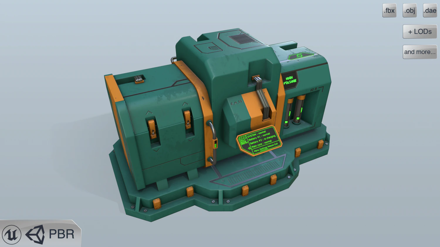 sci-fi energy node 3D Model .c4d .max .obj .3ds .fbx .stl .blend